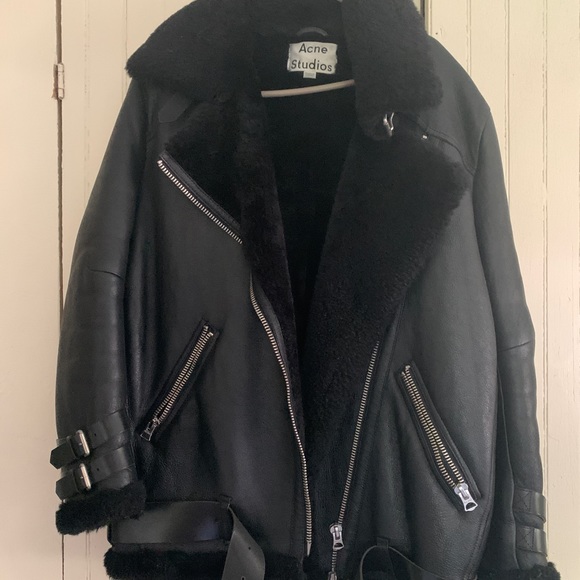 ACNE studios authentic Sherpa leather biker jacket - 36 - medium - Picture 8 of 16
